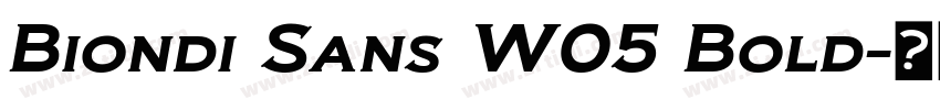 Biondi Sans W05 Bold字体转换